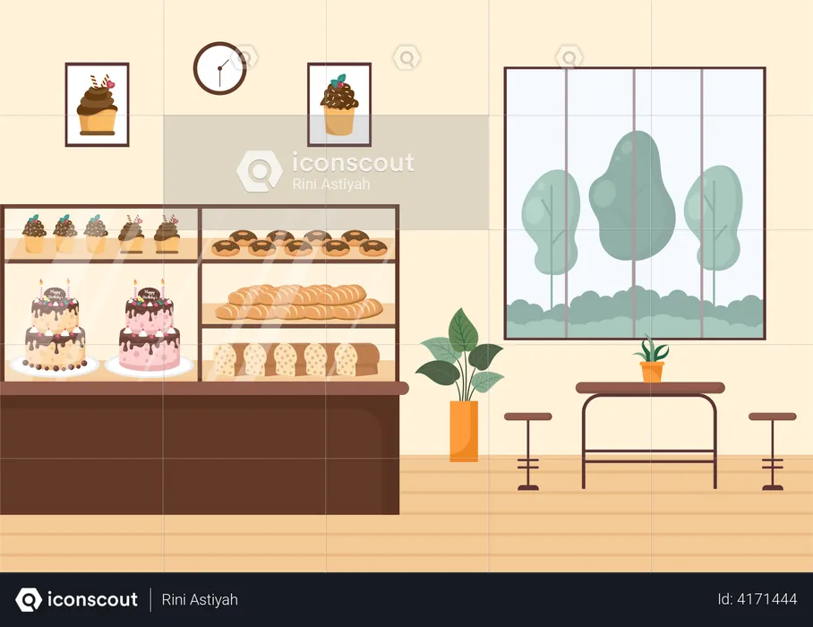 Bakery Shop  Illustration
