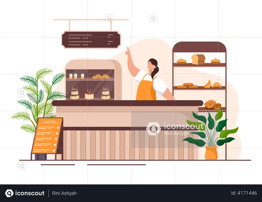 Bakery Shop Building  Illustration