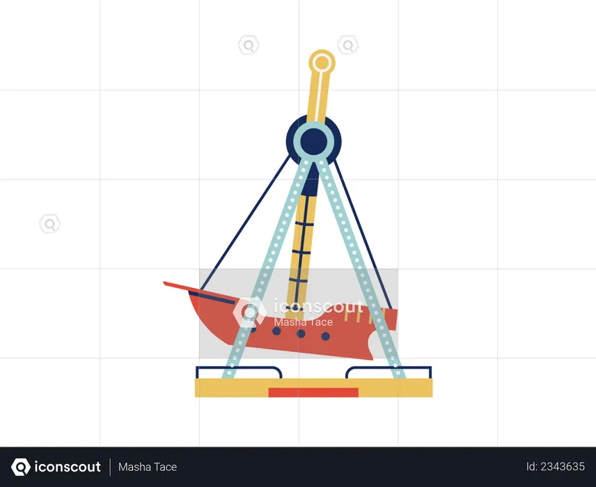 Balade en bateau balançoire  Illustration