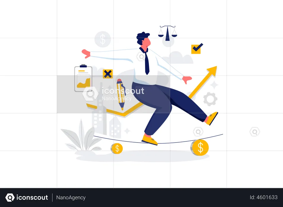 Balance In Business  Illustration