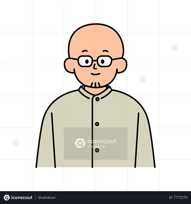 Bald Man  Illustration