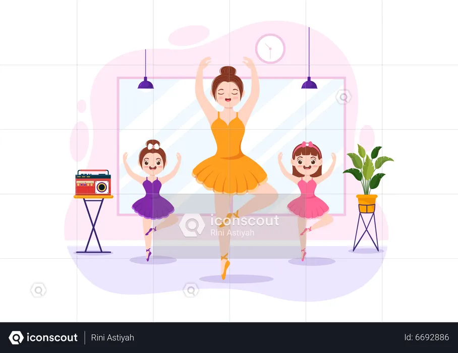 Ballerina Dance  Illustration