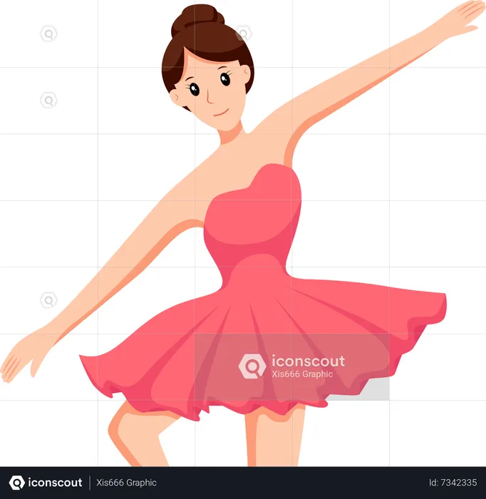 Ballerina Dancer  Illustration