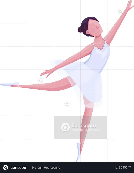 Ballet female dancer  Illustration