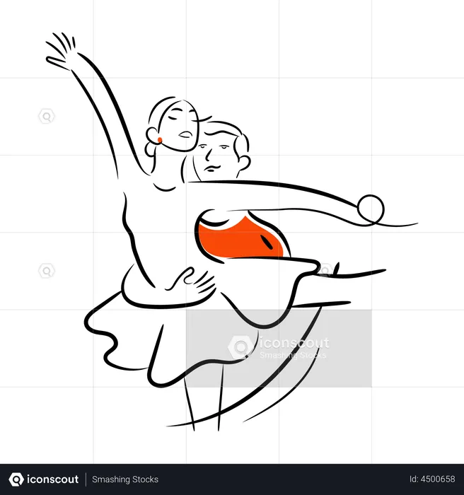 Ballet Tanz  Illustration