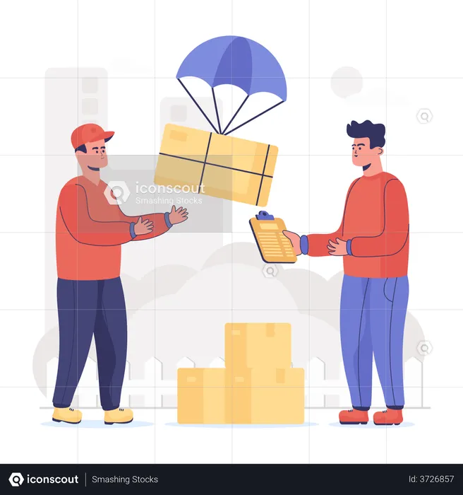 Balloon Delivery  Illustration