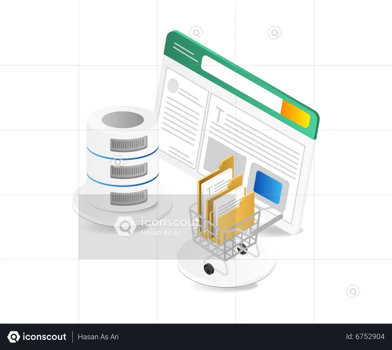 Banco de dados de aplicativos da web  Ilustração