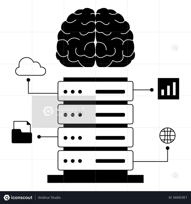 Banco de Dados de Inteligência Artificial  Ilustração