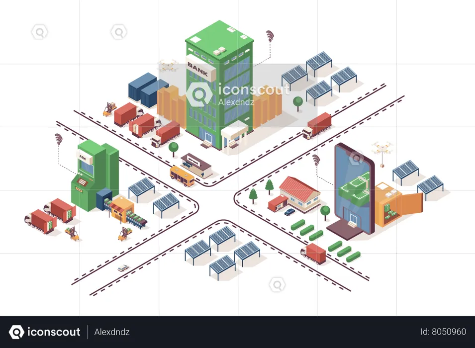 Acesso a operações bancárias via Internet  Ilustração