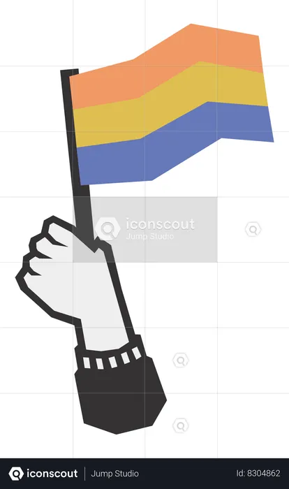 Bandeira de protesto  Ilustração