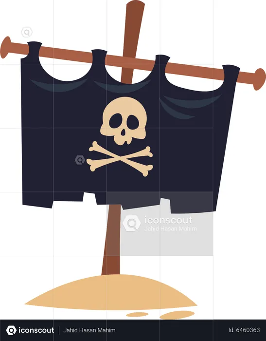 Bandeira pirata  Ilustração