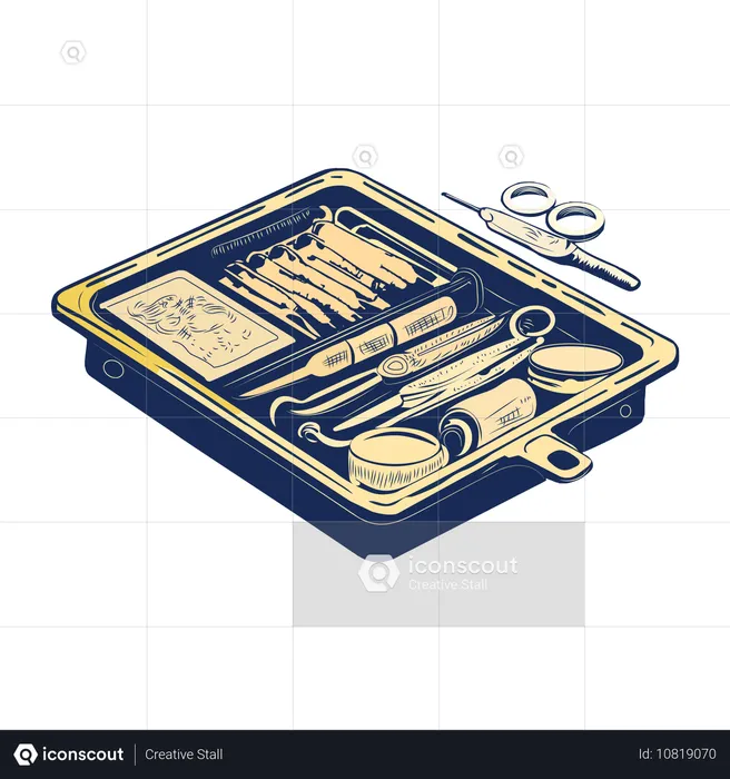 Bandeja cirúrgica  Ilustração