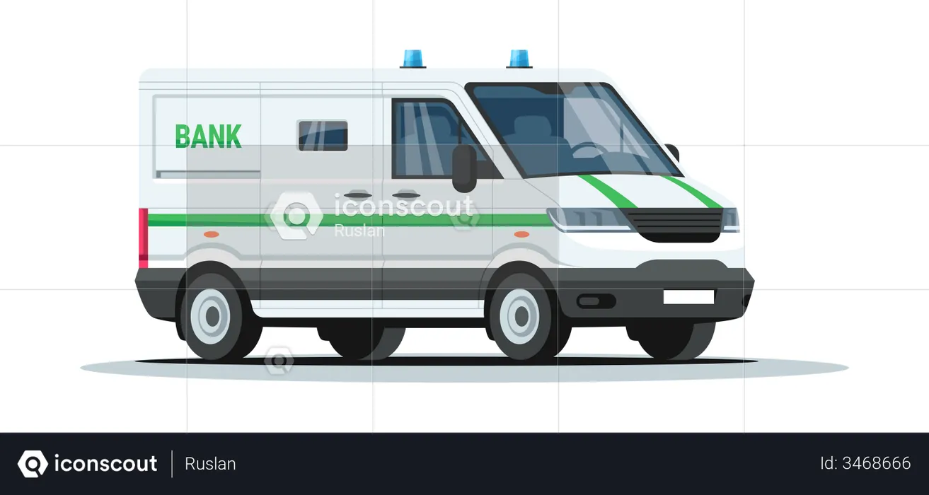 Bank armored truck  Illustration