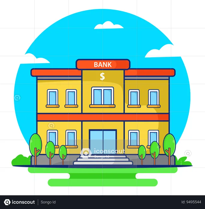 Bank Building  Illustration