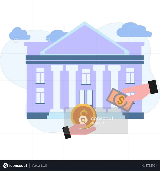 Bank building  Illustration