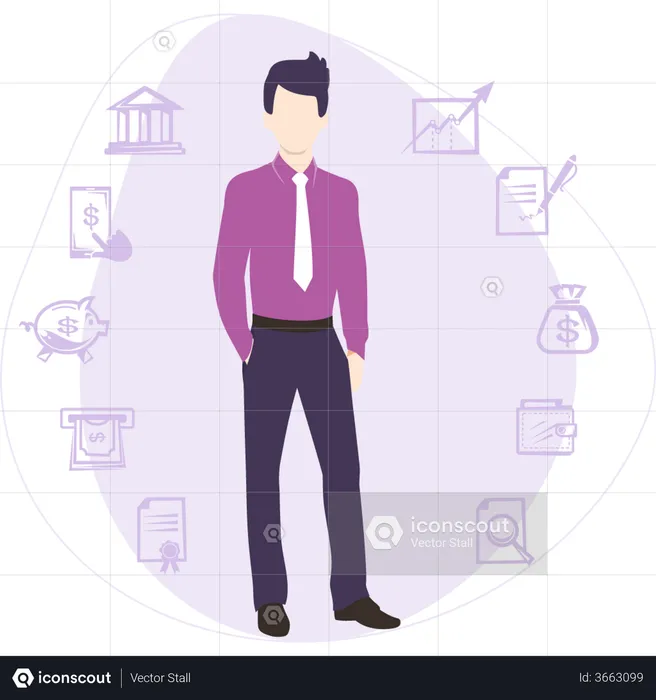 Bank employee  Illustration