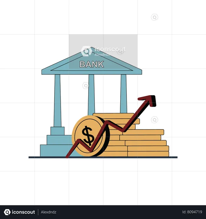 Bank investment growth  Illustration