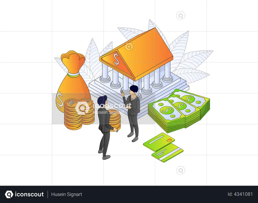 Bank loan service  Illustration