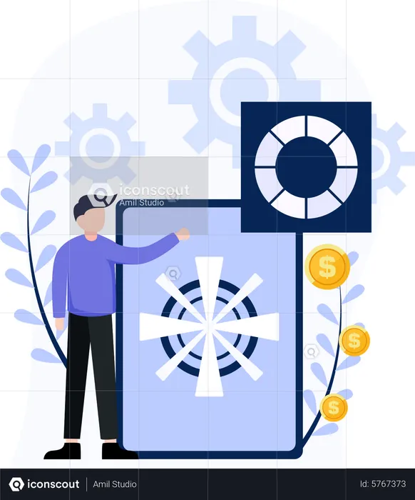 Bank Locker  Illustration