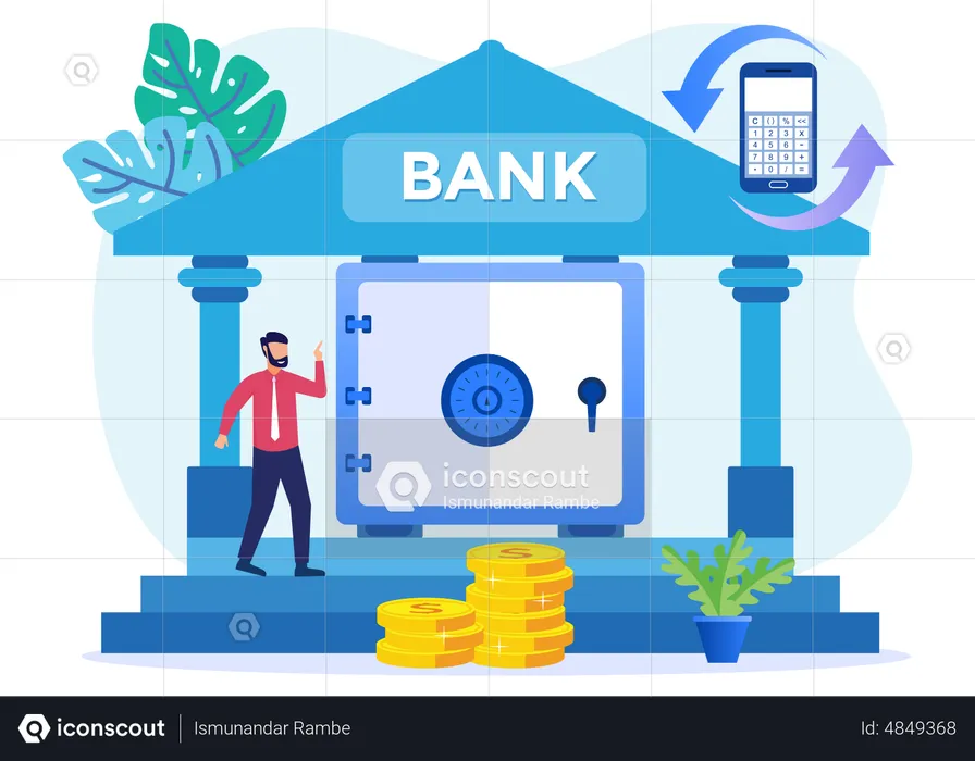 Bank locker  Illustration