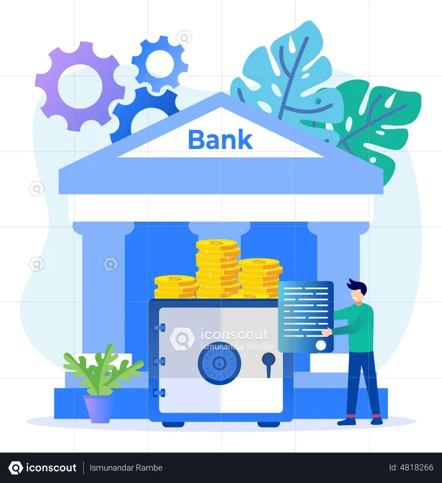Bank Safe  Illustration