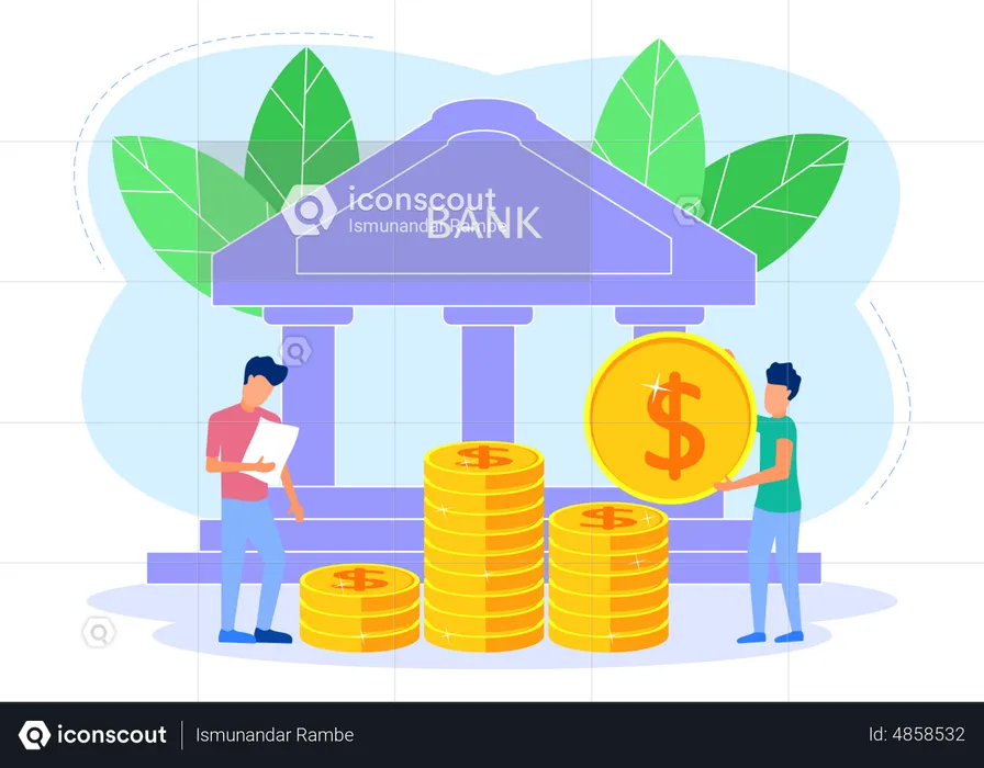 Bank Saving  Illustration