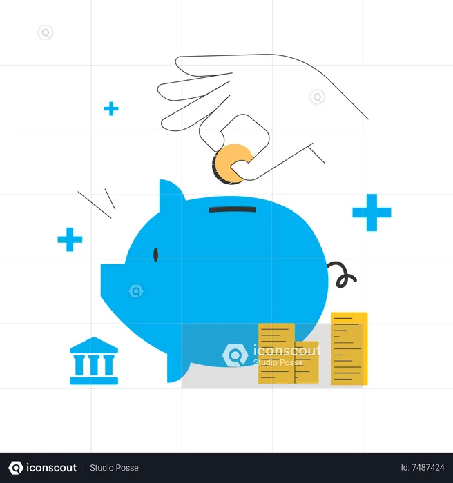 Bank savings  Illustration