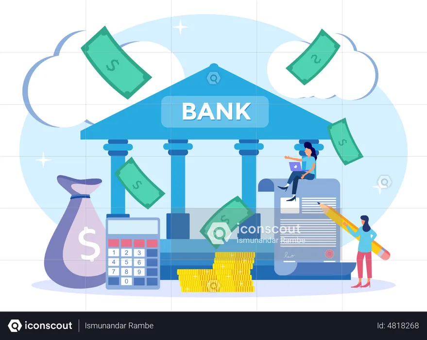 Bank Service  Illustration