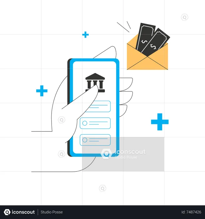 Bank SMS  Illustration