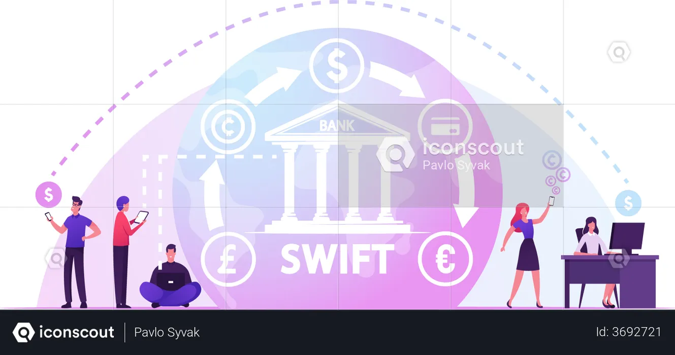 Bank Swift and International Payment  Illustration