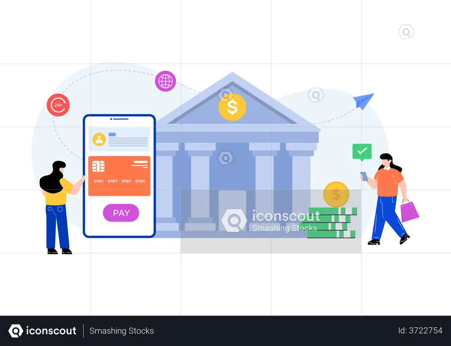 Bankdienstleistungen  Illustration