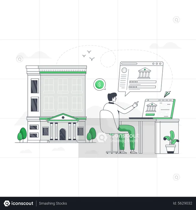 Banking Website  Illustration