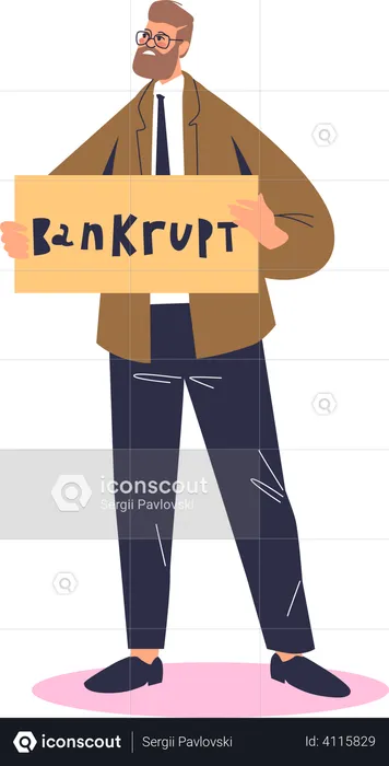 Bankrupt businessman  Illustration