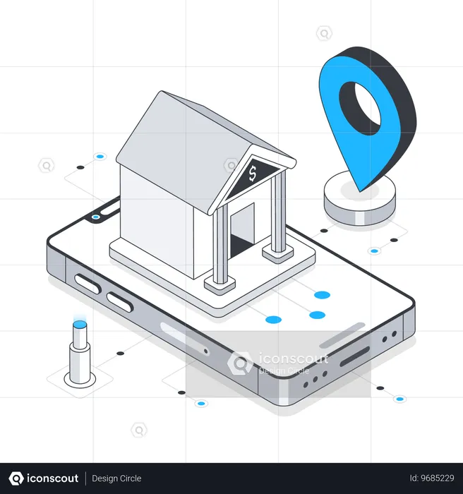 Bankstandort  Illustration