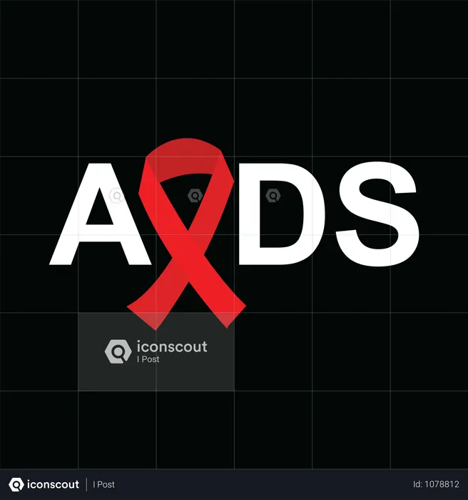 Banner Con Nastro Rosso. Poster con il simbolo per la Giornata mondiale contro l'AIDS, 1 dicembre. Modello di progettazione, illustrazione vettoriale.  Illustration