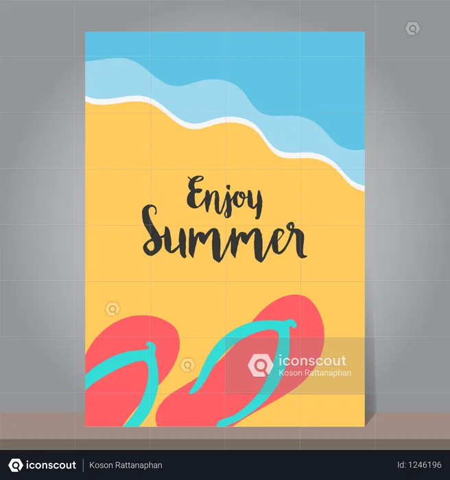 Banner de rebajas de verano  Ilustración