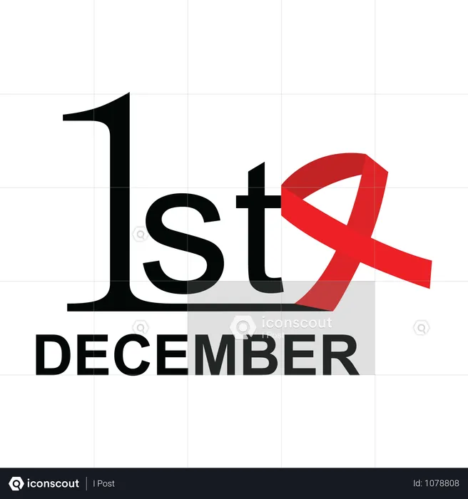 Banner With Red Ribbon. Poster With Symbol For World Aids Day, 1 December. Design Template, Vector Illustration.  Illustration