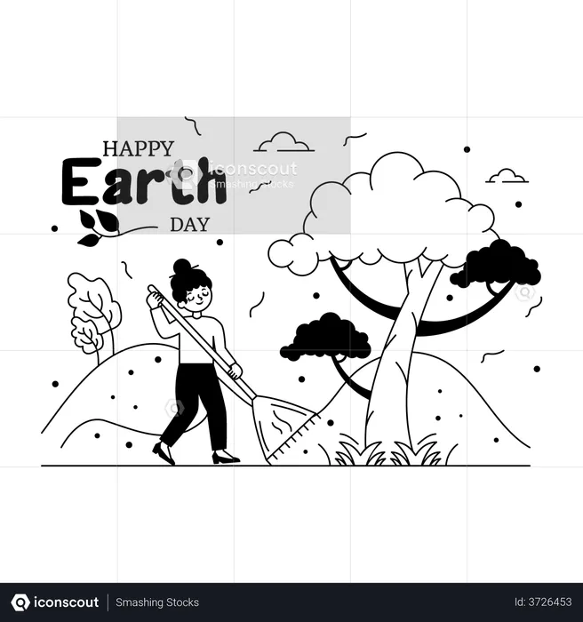 Bannière du jour de la terre  Illustration