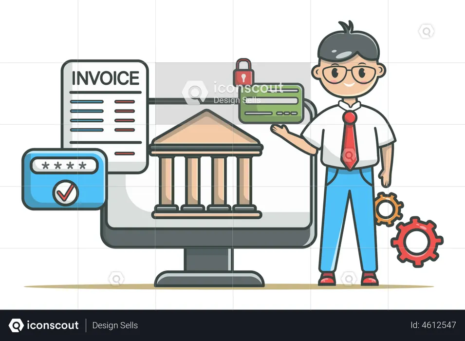 Services bancaires en ligne  Illustration