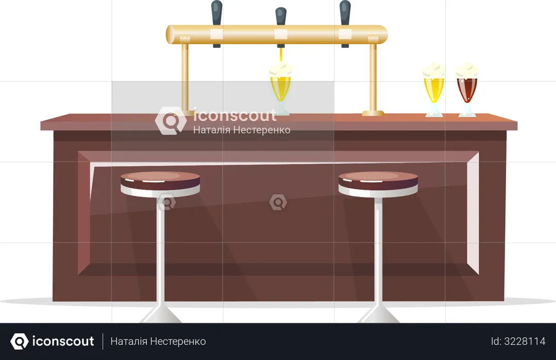 Bar counter  Illustration
