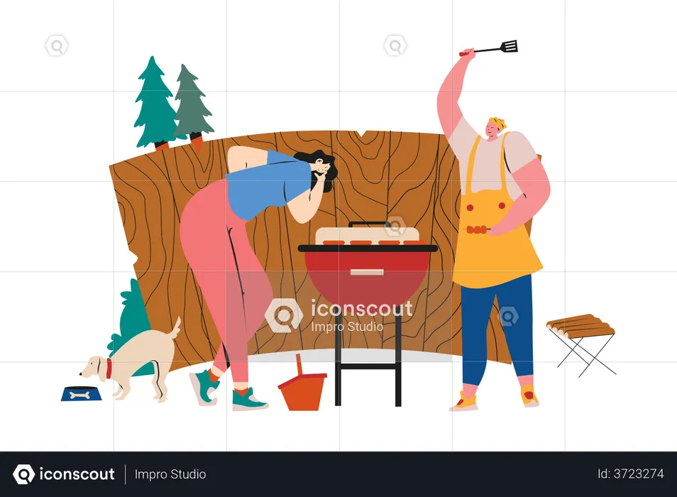 Barbecue Party  Illustration
