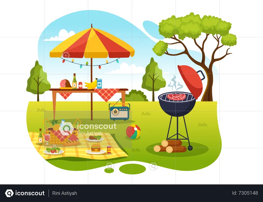 Barbecue party  Illustration