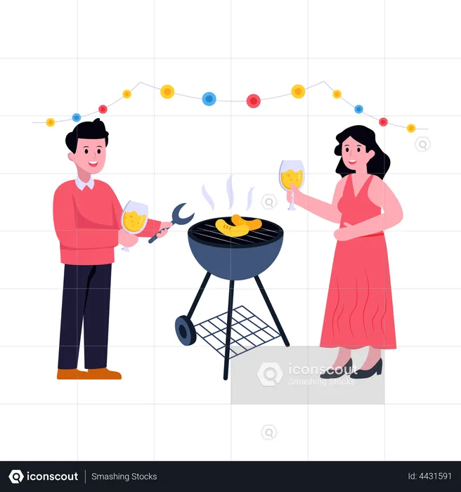 Barbeque party  Illustration