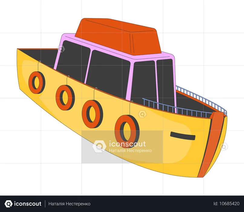 Barco de juguete  Ilustración