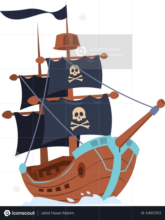 Barco pirata  Ilustración