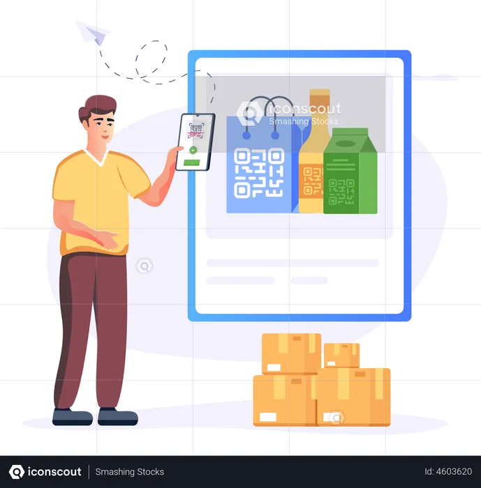 Barcode Packaging  Illustration