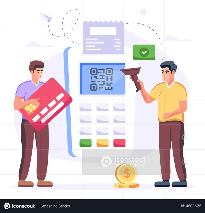 Barcode Payment  Illustration
