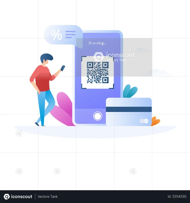 Barcode scan and Pay  Illustration