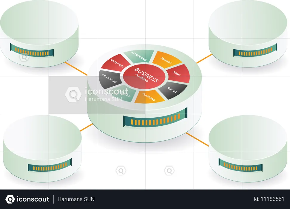 Base de datos de la red de mecanismos comerciales  Ilustración