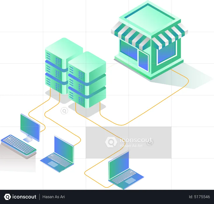 Base de données pour les transactions en magasin  Illustration